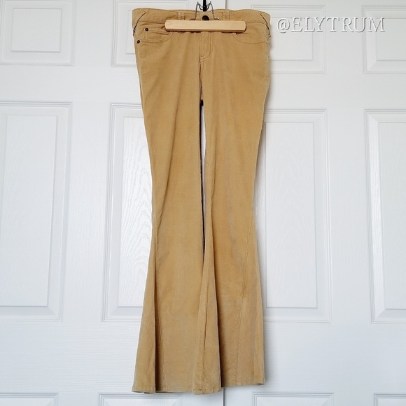 *SOLD* Free People mustard yellow corduroy - Picture 2 of 8